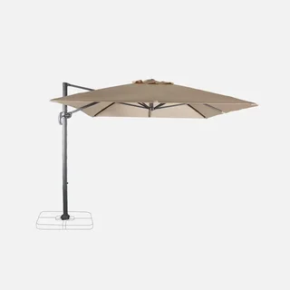 Offset rectangular patio umbrella 3x4m Wimereux aluminum tilting