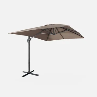 Rectangular Offset Cantilever Parasol 3x4m Aluminium Tiltable UPF30+