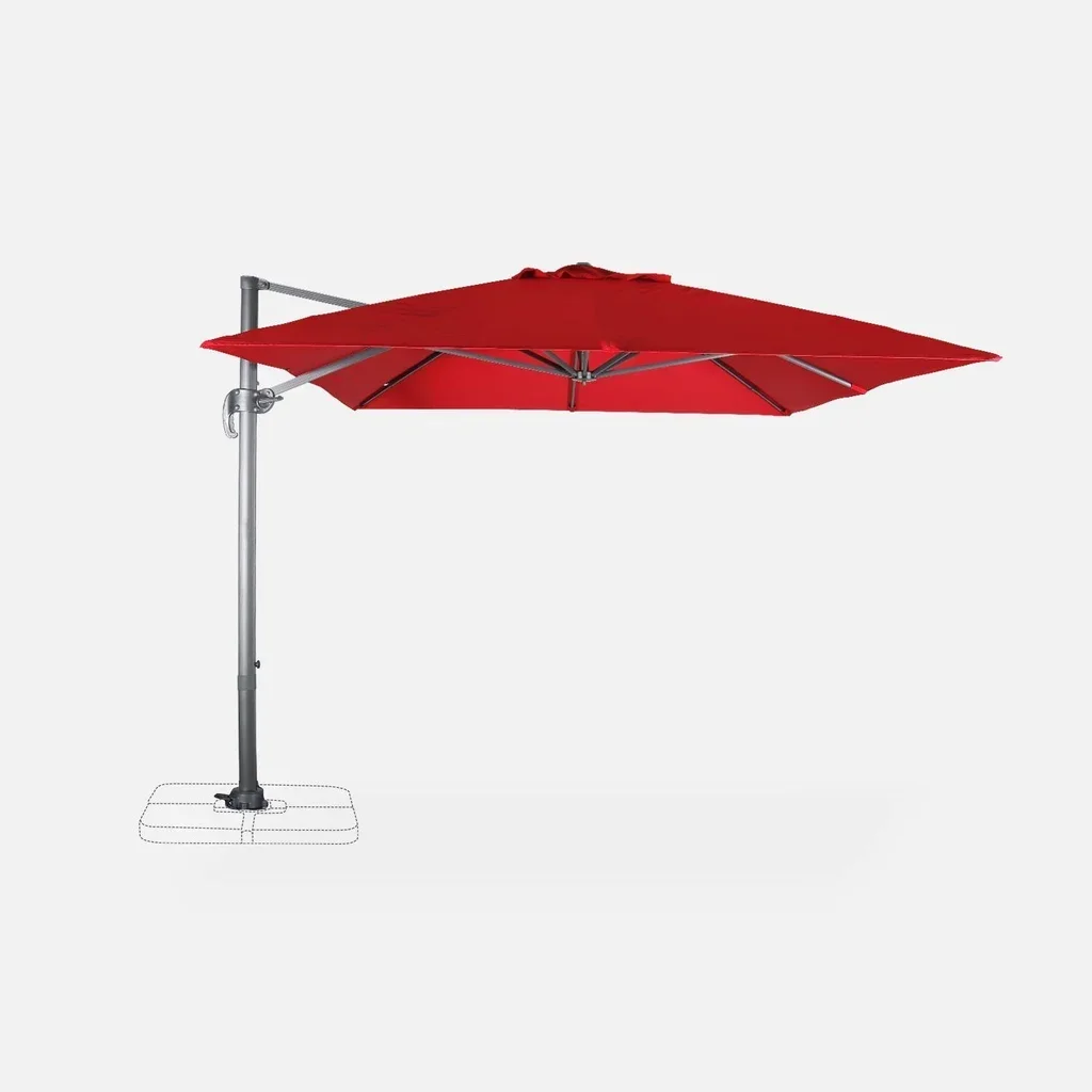 Offset Cantilever Patio Umbrella 3x4m Aluminum UPF30+ Sun Shade