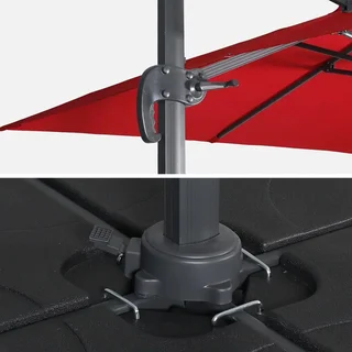 Offset Cantilever Patio Umbrella 3x4m Aluminum UPF30+ Sun Shade