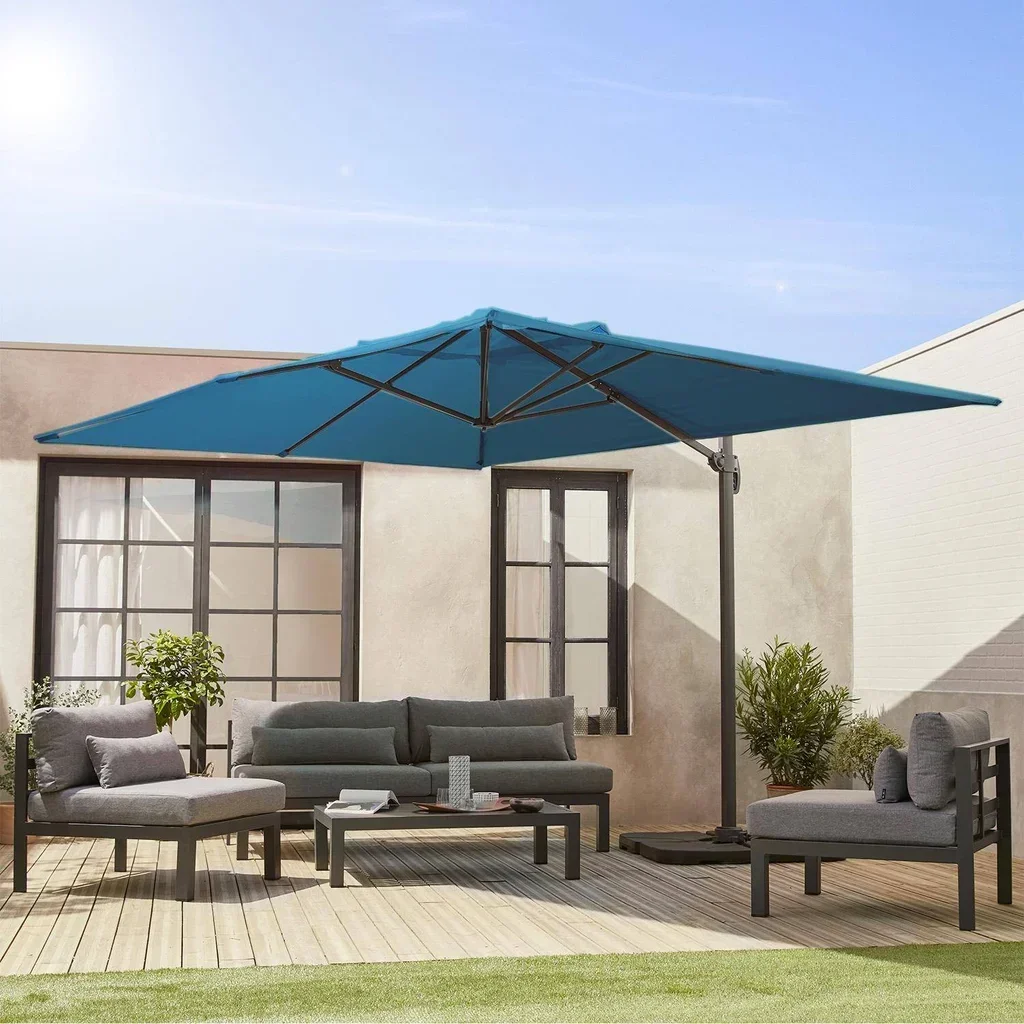 Rectangular offset cantilever umbrella 3x4 m aluminium Wimereux