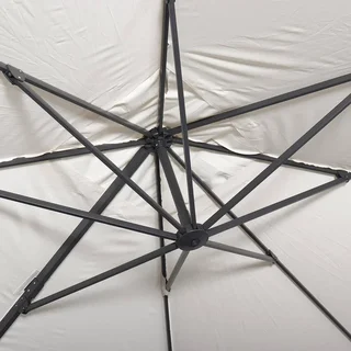 Rectangular offset cantilever umbrella 3x4m aluminum tiltable with crank handle and protective cover