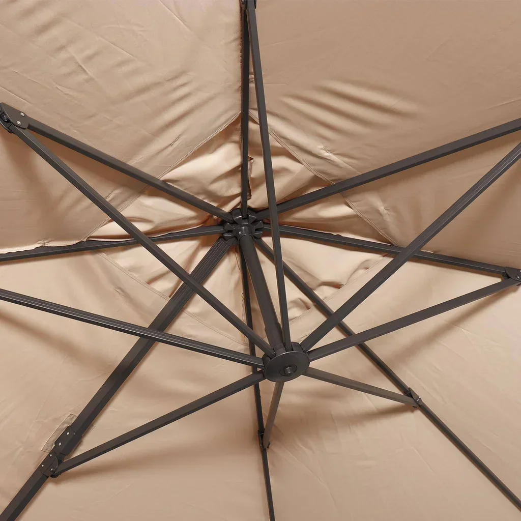 Offset rectangular patio umbrella 3x4m Wimereux aluminum tilting