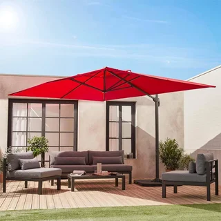 Offset Cantilever Patio Umbrella 3x4m Aluminum UPF30+ Sun Shade