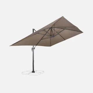 Rectangular Offset Cantilever Parasol 3x4m Aluminium Tiltable UPF30+