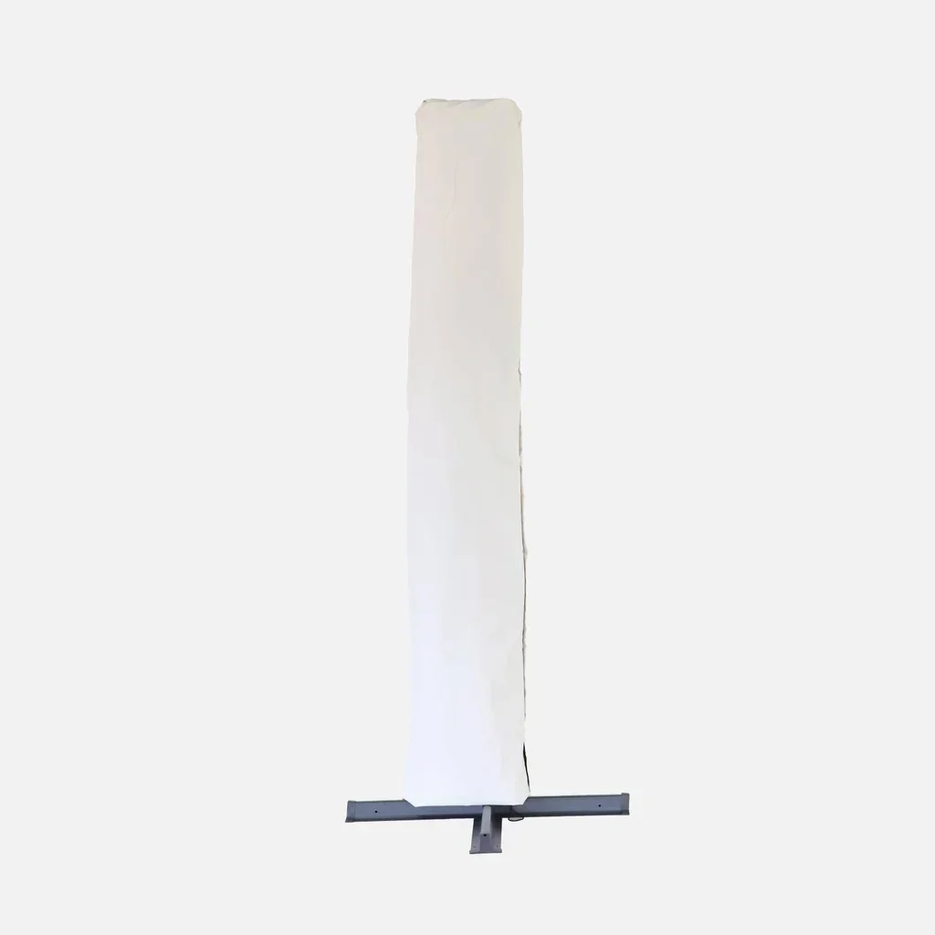 Rectangular offset cantilever umbrella 3x4m aluminum tiltable with crank handle and protective cover