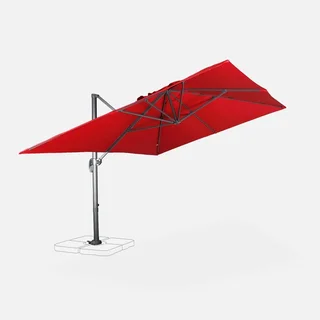 Offset Cantilever Patio Umbrella 3x4m Aluminum UPF30+ Sun Shade