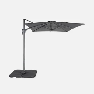 Parasol excentré rectangulaire 2x3m Antibes aluminium et toile polyester 200g/m²