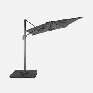Parasol excentré rectangulaire 2x3m Antibes aluminium et toile polyester 200g/m²