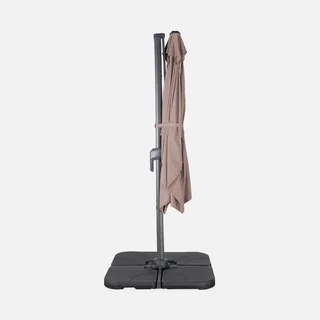 Parasol excentré rectangulaire 2x3m aluminium inclinable rotatif 360° Antibes jardin terrasse