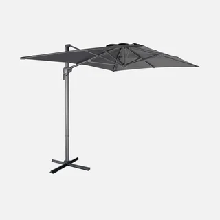 Parasol excentré rectangulaire 2x3m Antibes aluminium et toile polyester 200g/m²