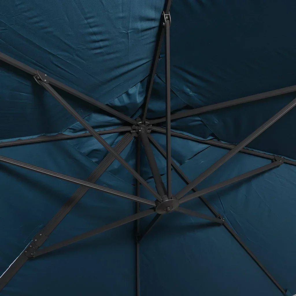 Offset cantilever umbrella 3x4m anthracite with 50x50cm base weights - Wimereux