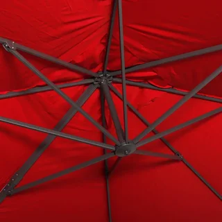 Offset rectangular parasol 3x4m Wimereux with 50x50cm weighted bases and protective cover