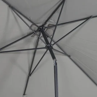 Parasol rectangulaire 2x3 m aluminium turquoise mât orientable jardin