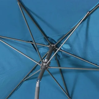 Parasol rectangulaire Touquet 2x3m turquoise mât central orientable aluminium