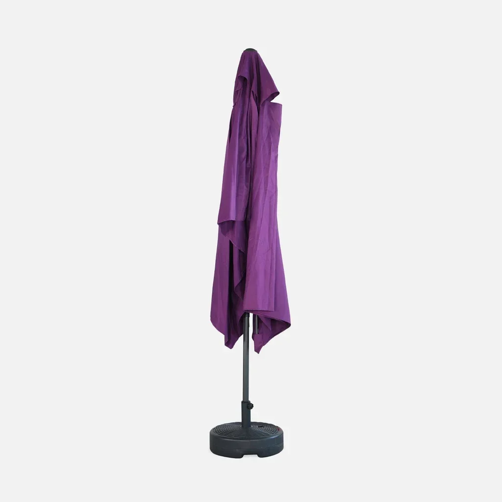 Parasol rectangulaire Touquet 2x3m mât central orientable aluminium turquoise