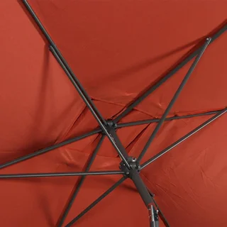 Parasol rectangulaire Touquet 2x3m turquoise mât orientable aluminium