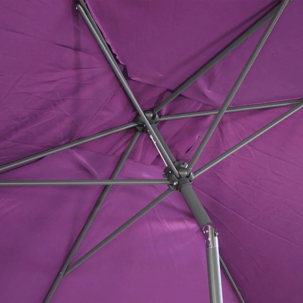Parasol rectangulaire Touquet 2x3m mât central orientable aluminium turquoise