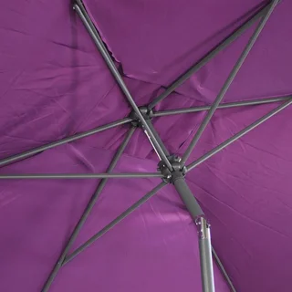 Parasol rectangulaire Touquet 2x3m mât central orientable aluminium turquoise