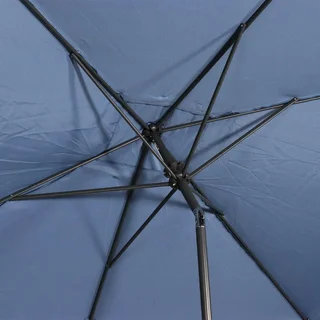 Parasol de jardin rectangulaire 2x3 m aluminium turquoise mât orientable