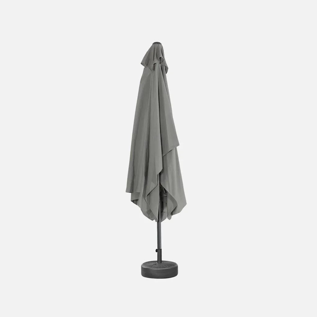 Parasol rectangulaire 2x3 m aluminium turquoise mât orientable jardin