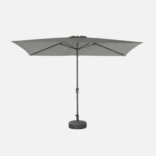 Parasol rectangulaire 2x3 m aluminium turquoise mât orientable jardin