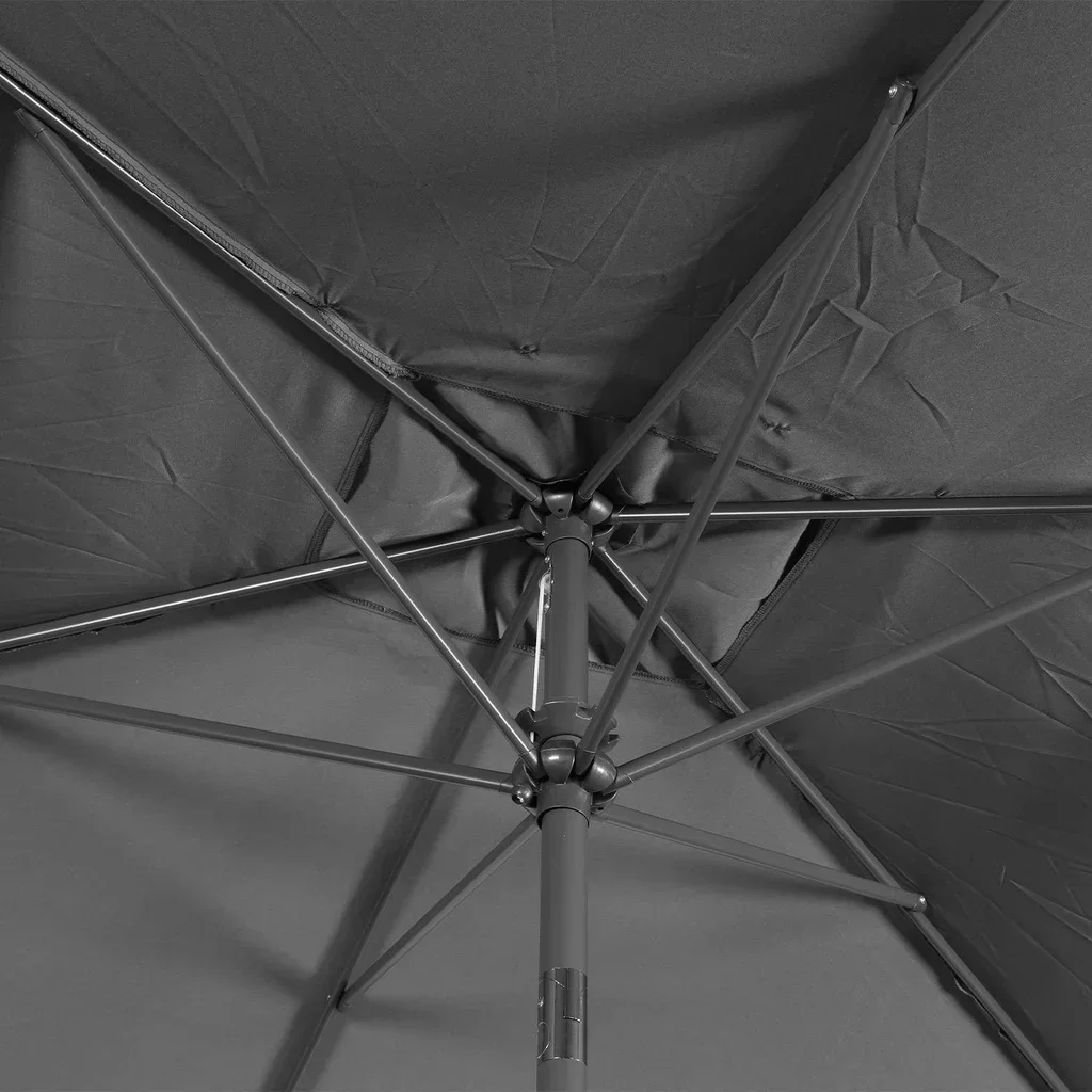 Parasol rectangulaire 2x3m turquoise mât central orientable aluminium