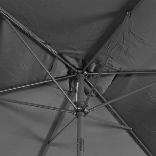 Parasol rectangulaire 2x3m turquoise mât central orientable aluminium