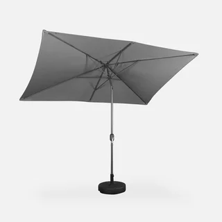Parasol rectangulaire 2x3m turquoise mât central orientable aluminium