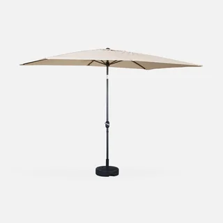 Parasol rectangulaire Touquet 2x3m turquoise mât orientable aluminium