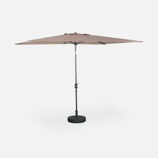 Parasol jardin rectangulaire 2x3m turquoise mât central orientable aluminium