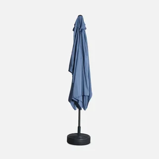 Parasol de jardin rectangulaire 2x3 m aluminium turquoise mât orientable