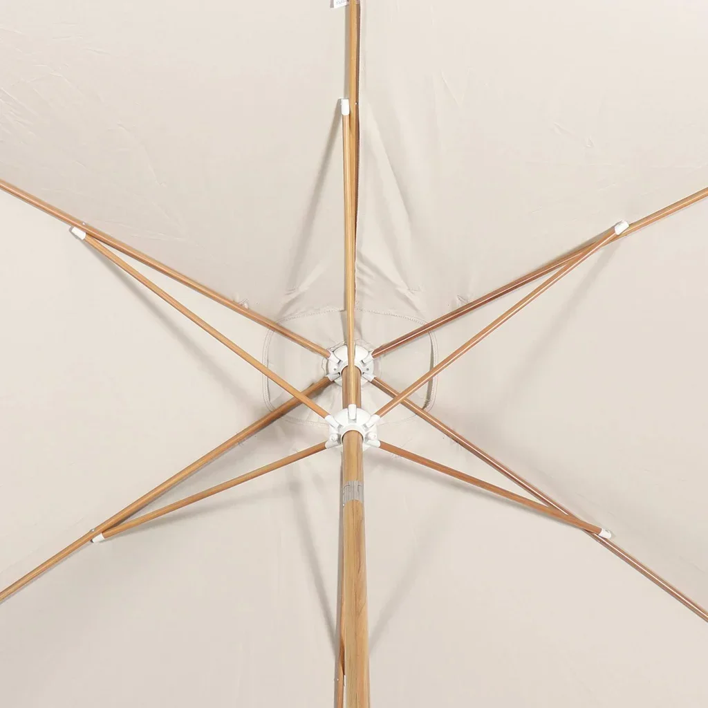 Parasol rectangulaire Touquet 2x3m mât bois - Sable