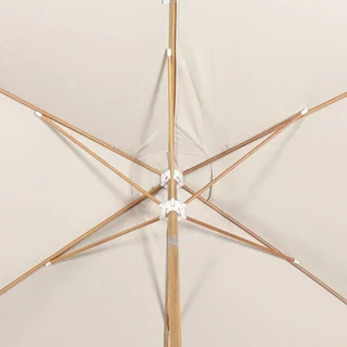 Parasol rectangulaire Touquet 2x3m mât bois - Sable