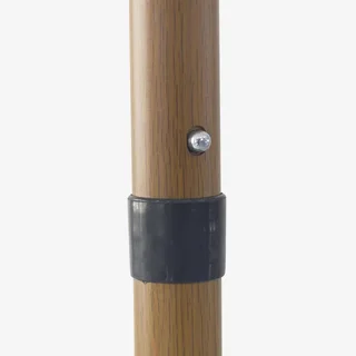 Parasol rond à franges Ø200 cm acier effet bois jardin terrasse