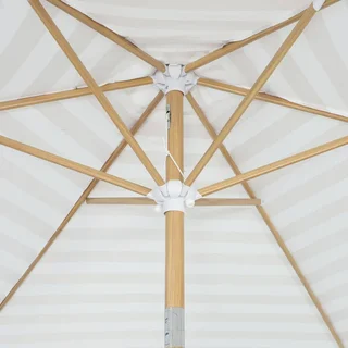 Parasol rond Touquet Ø3m mât central orientable imitation bois