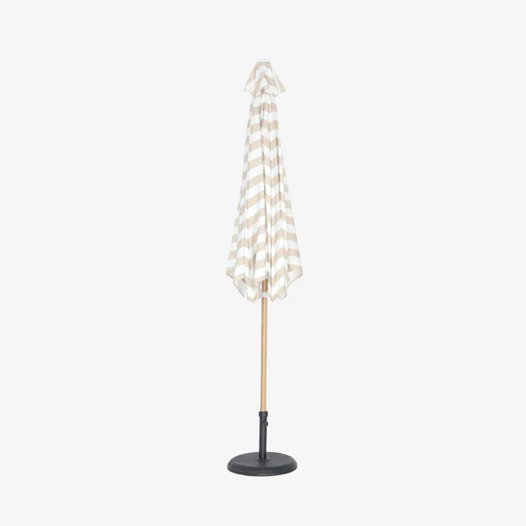 Parasol rond Touquet Ø3m mât central orientable imitation bois