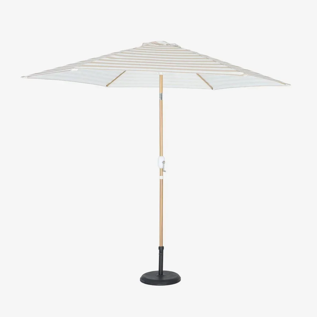 Parasol rond Touquet Ø3m mât central orientable imitation bois