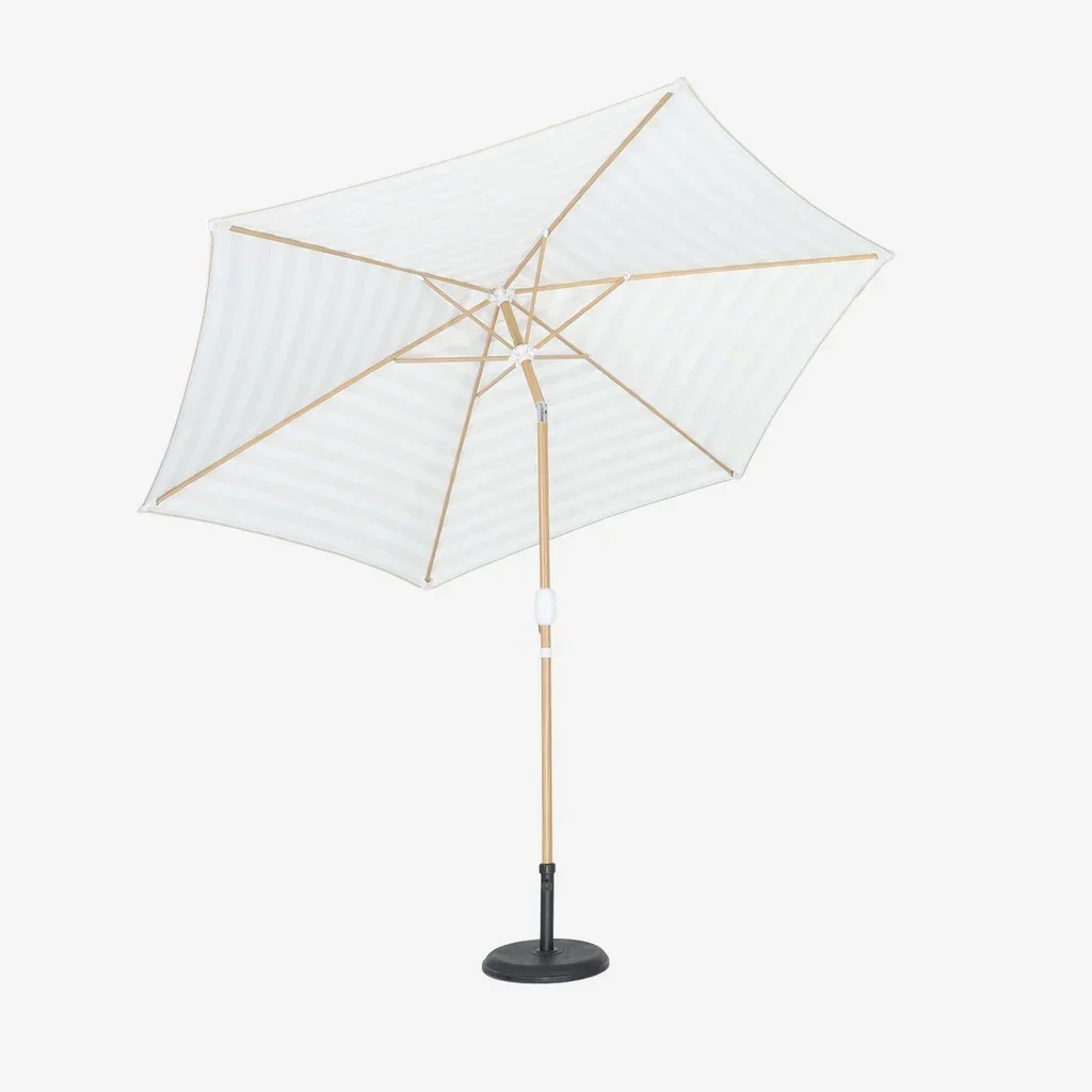 Parasol rond Touquet Ø3m mât central orientable imitation bois