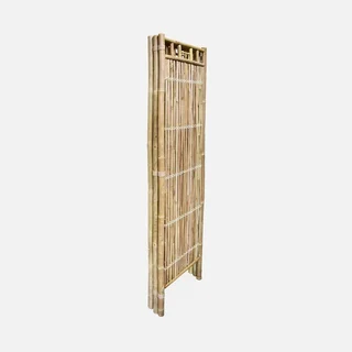 4-teiliger Bambus Paravent Fidji Tropisches Design 160cm Natur Raumteiler