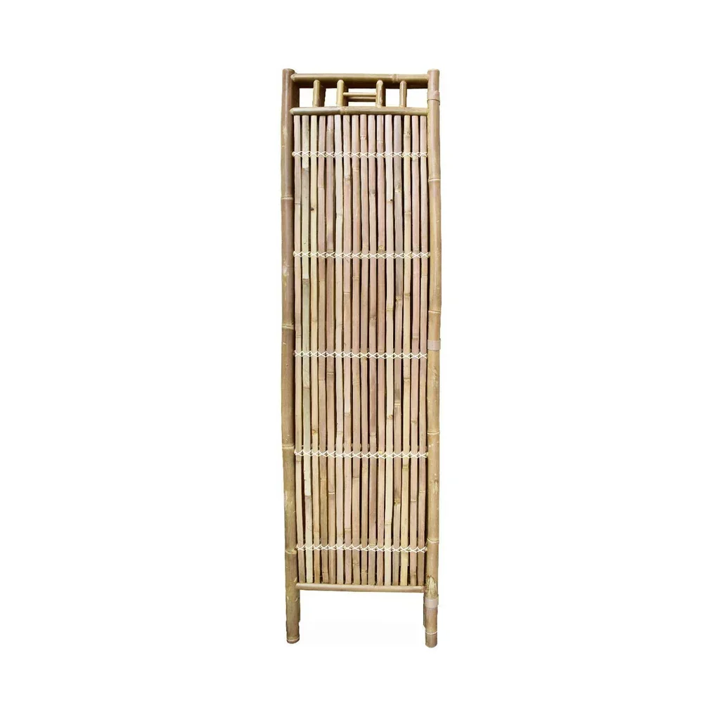4-teiliger Bambus Paravent Fidji Tropisches Design 160cm Natur Raumteiler