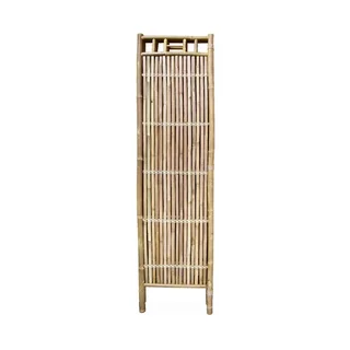 4-teiliger Bambus Paravent Fidji Tropisches Design 160cm Natur Raumteiler