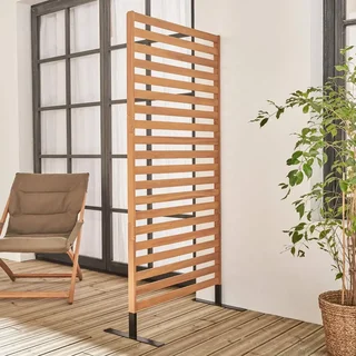 Paravent bois acacia 80 cm intérieur extérieur design ajouré