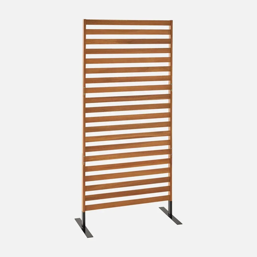 Paravent bois acacia 80 cm intérieur extérieur design ajouré