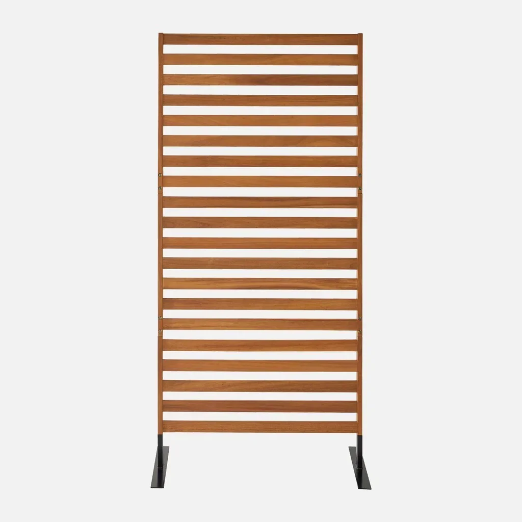 Paravent bois acacia 80 cm intérieur extérieur design ajouré