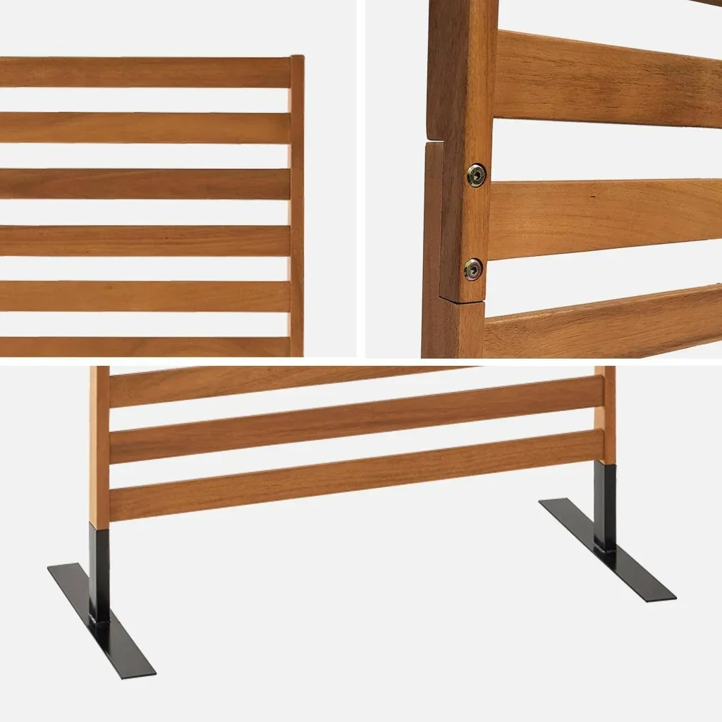 Paravent bois acacia 80 cm intérieur extérieur design ajouré