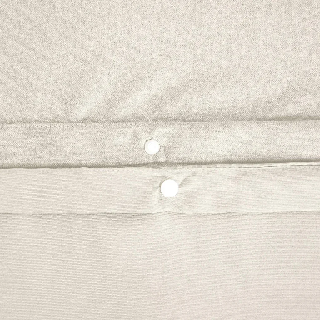 Parure de lit réversible 2 places motif chevron écru microfibre Oeko-Tex