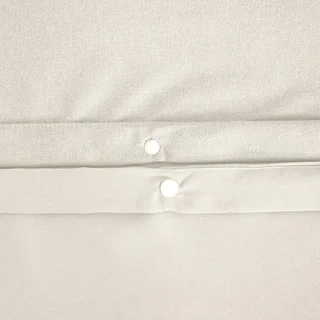 Parure de lit réversible 2 places motif chevron écru microfibre Oeko-Tex