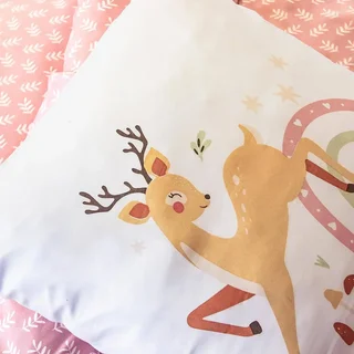 Parure de lit enfant forêt enchantée réversible 140x200 cm microfibre