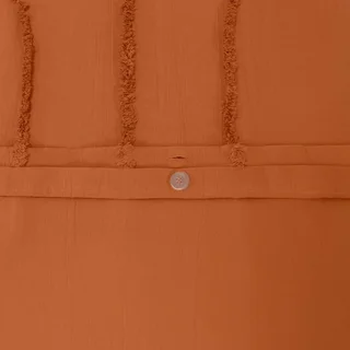 Parure lit 2 personnes coton lavé tufté arches terracotta 240x220